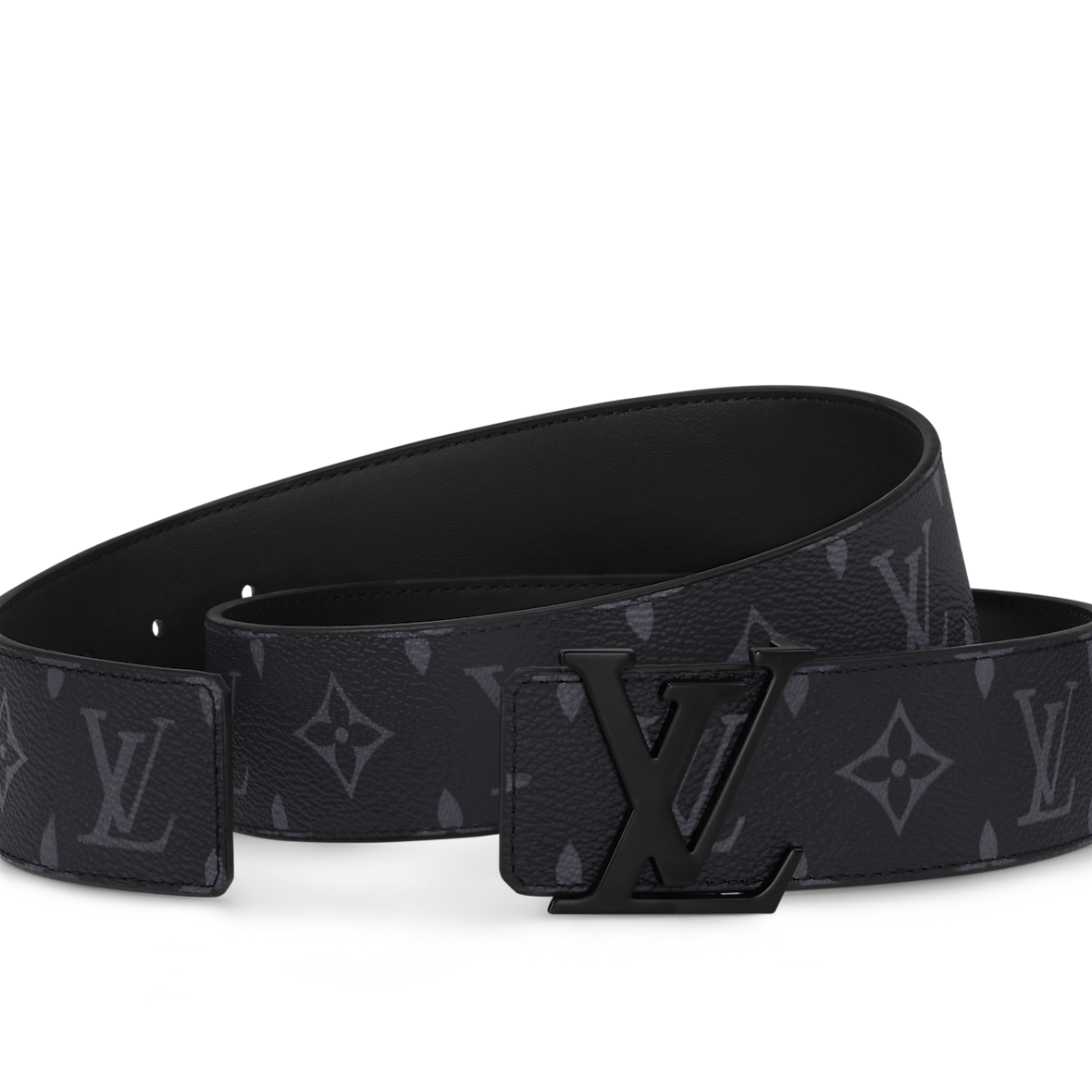 LV Initiales 40mm Matte Black Belt
